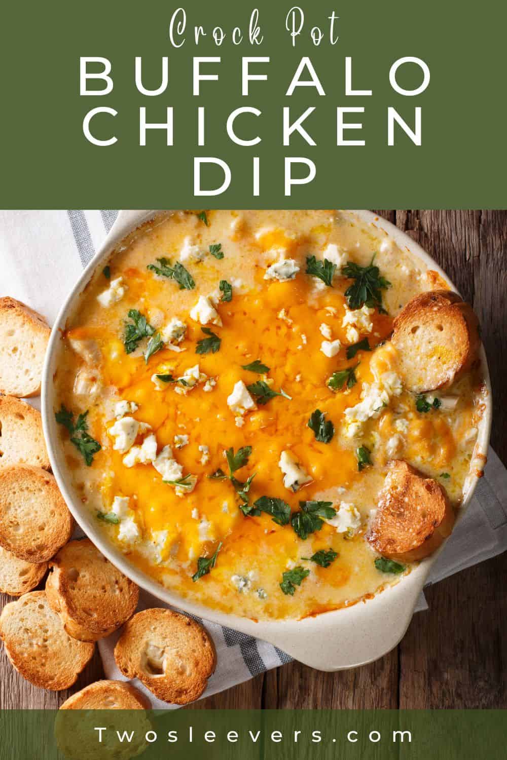 Buffalo Chicken Dip Crock Pot Recipe Easy Low Carb Appetizer
