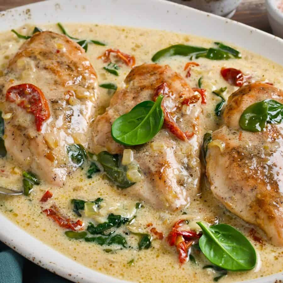 Close up image of Marry Me Chicken 