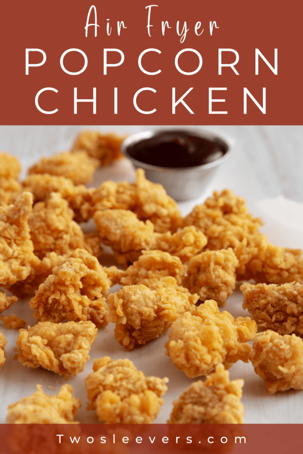 popcorn chicken Pin with text overlay