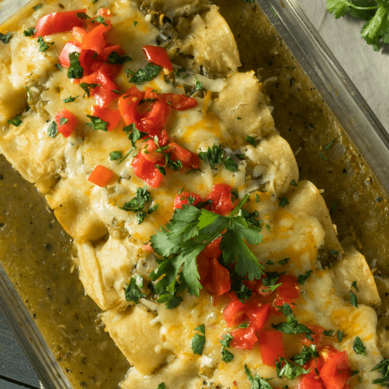 Enchiladas Suizas Chicken Enchiladas In Creamy Tomatillo Sauce