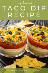 Taco Dip recipe with text overlay