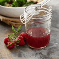 Raspberry Vinaigrette in a small glass jar