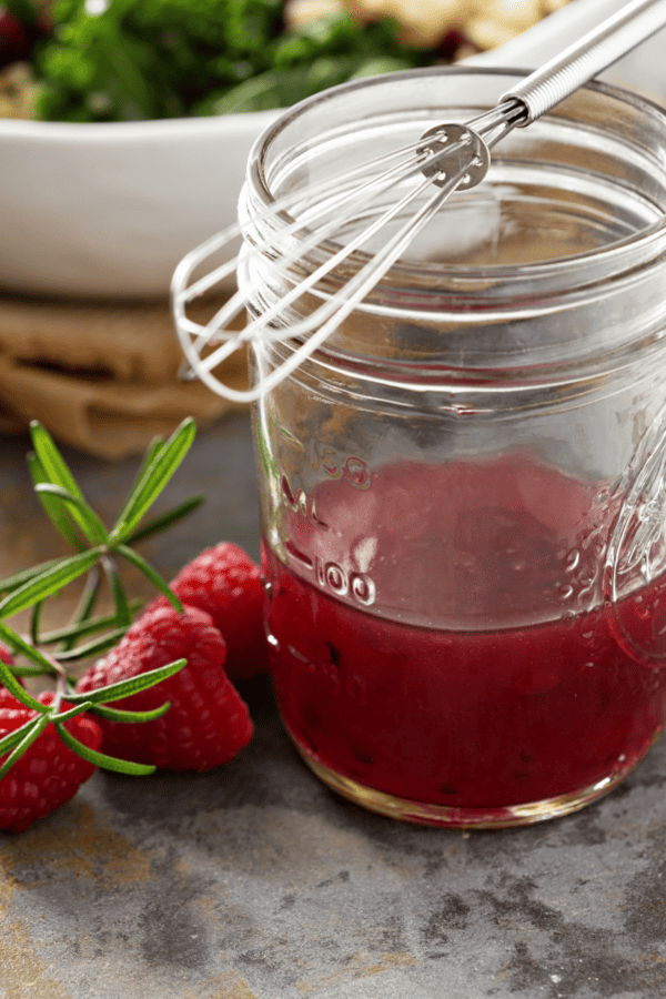 Raspberry Vinaigrette in a small glass jar