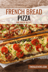 French Bread Pizza Pin with text overlay