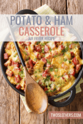 potato casserole Pin with text overlay