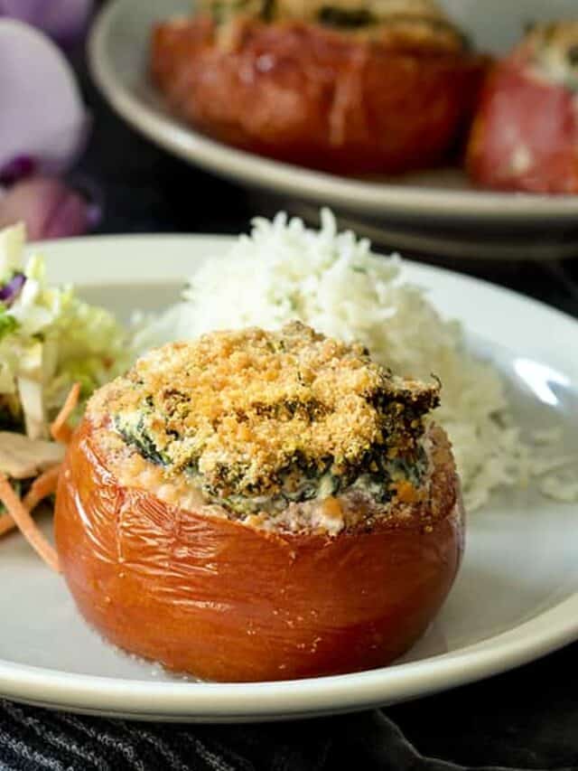Stuffed Tomatoes Low Carb Baked Tomatoes TwoSleevers