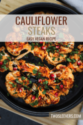 Cauliflower Steaks Pin with text overlay