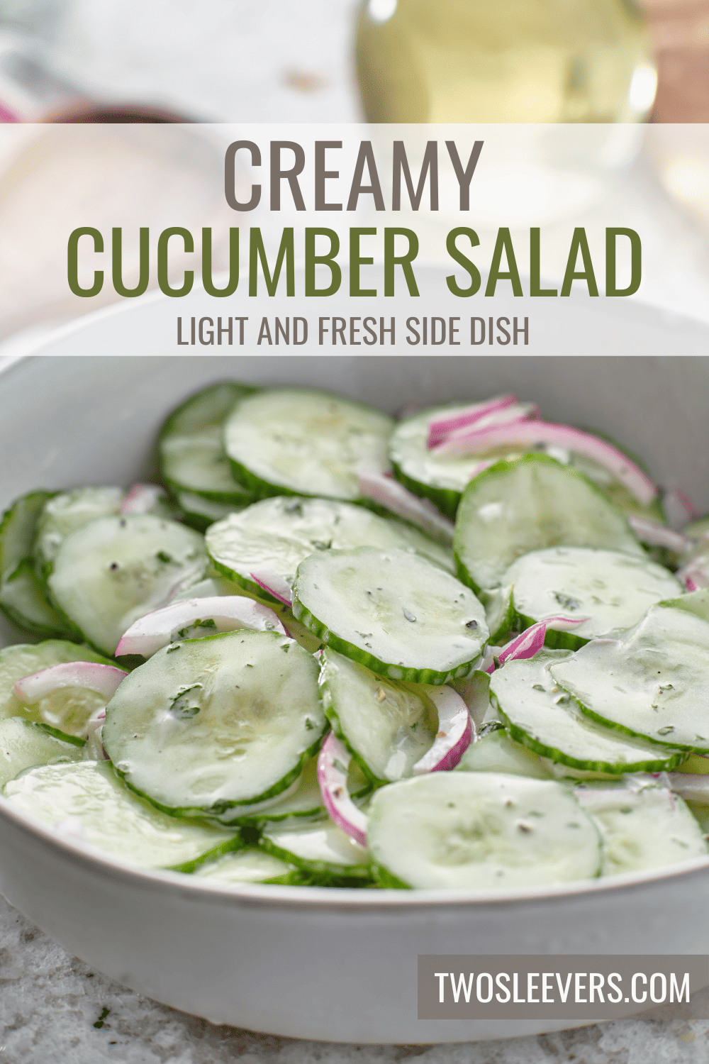 Creamy Cucumber Salad | Creamy Cucumber Side Dish