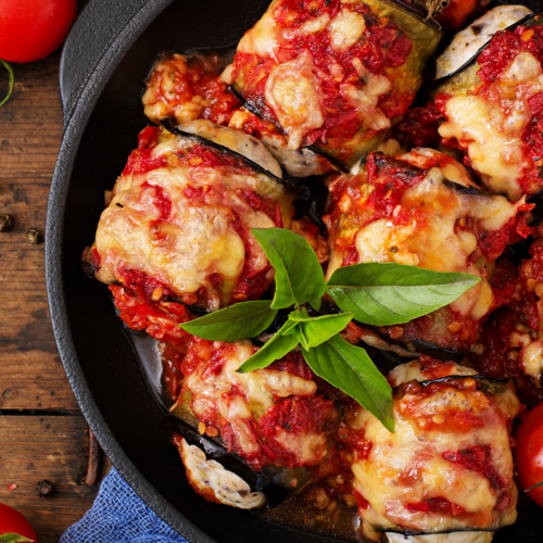 Eggplant Rollatini | Easy Vegetarian Eggplant Bake - TwoSleevers