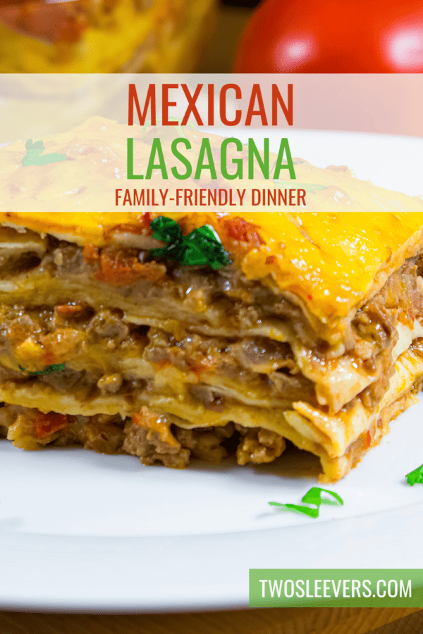 Mexican Lasagna Pin with text overlay