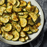 Close up of Roasted Zucchini on a plate - 9