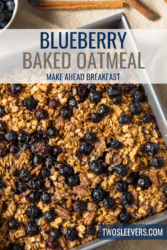Blueberry Baked Oatmeal Pin with text overlay