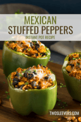 Mexican Stuffed Peppers Pin with text overlay