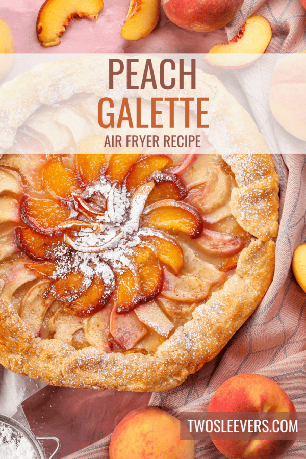 Peach Galette Pin with text overlay