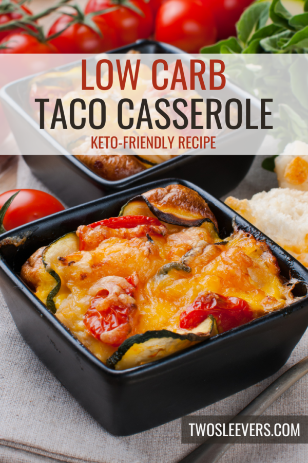 Taco Casserole Pin with text overlay