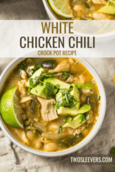 Crock Pot White Chicken Chili Pin with text overlay