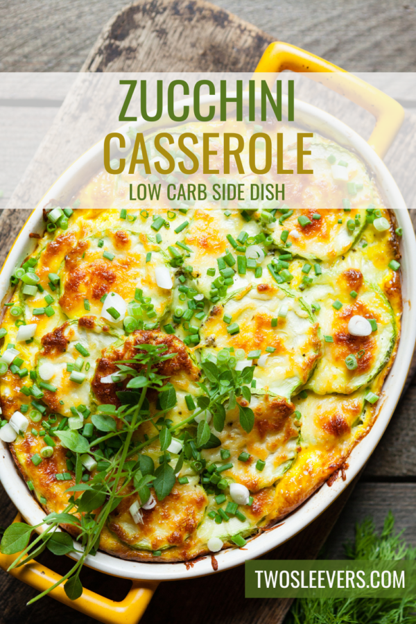 Zucchini Casserole with text overlay