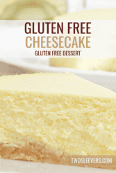 Gluten Free Cheesecake Pin with text overlay