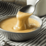 Maple Butter in a bowl being drizzled from a spoon - 8