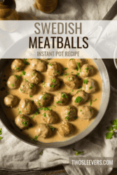 Swedish Meatballs Pin with text overlay