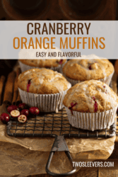 Cranberry Orange Muffin Pin with text overlay