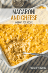 Instant Pot Mac and Cheese Pin with text overlay