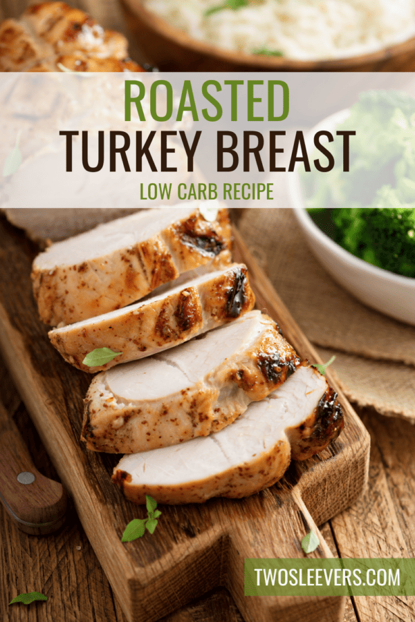 Roasted Turkey Breast Pin with text overlay