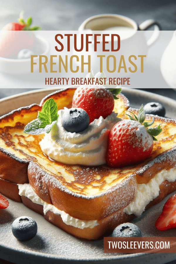 Stuffed French Toast Pin with text overlay