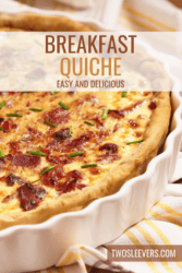 Breakfast Quiche Pin with text overlay