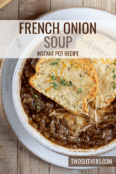 French Onion Soup Pin with text overlay