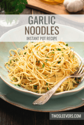 Garlic Noodles Pin with text overlay