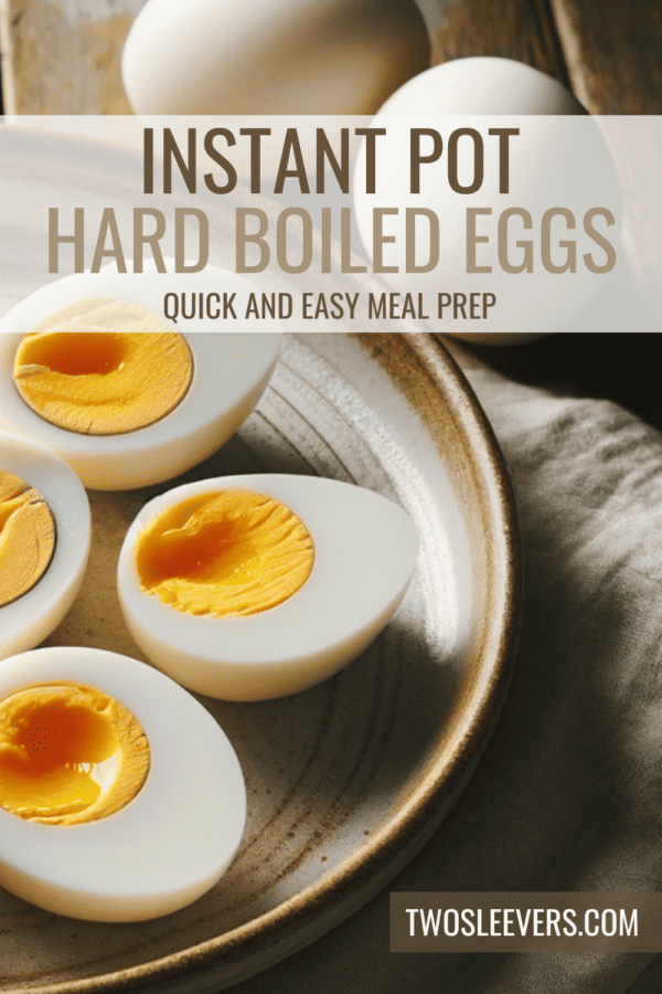 Instant Pot Hard Boiled Eggs Pin with text overlay