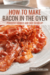 How To Make Bacon in the Oven Pin with text overlay