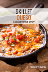 Skillet Queso Pin with text overlay