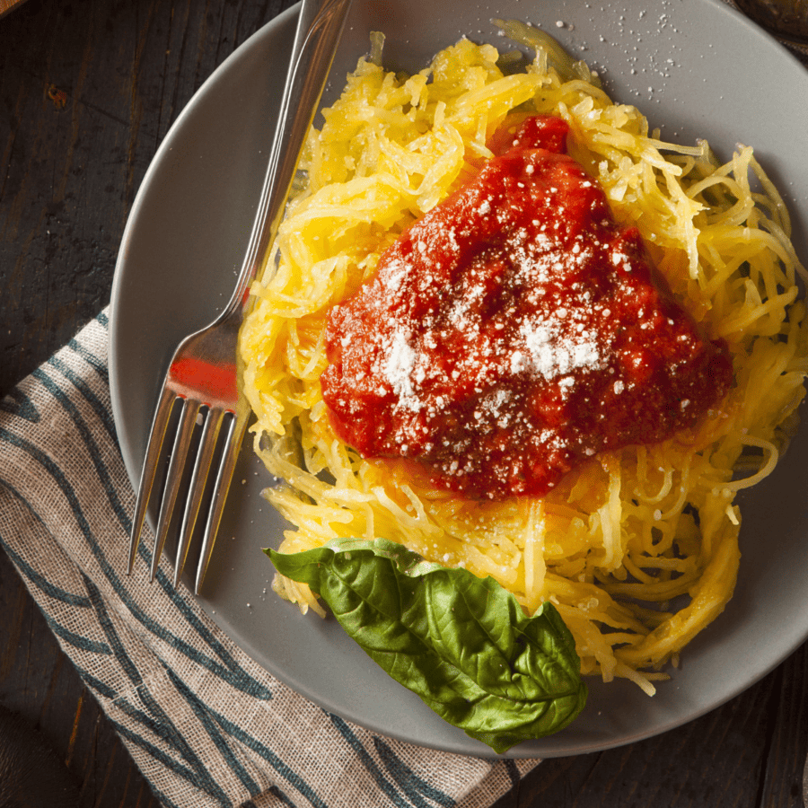 Overhead image of Spaghetti Squash Csserole