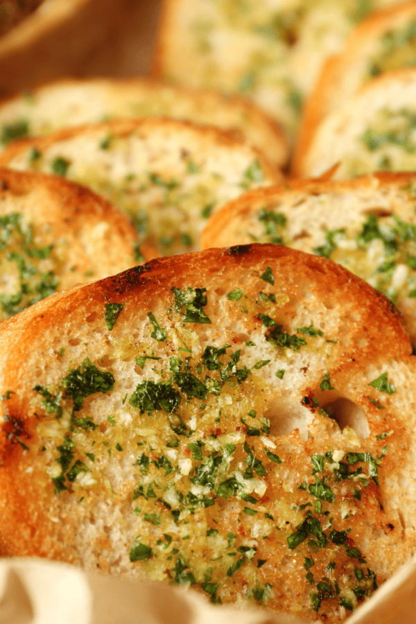 Texas Toast Garlic Bread in a basket