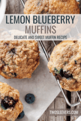 Lemon Blueberry Muffins Pin with text overlay