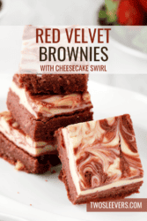 Red Velvet Brownies Pin with text overlay