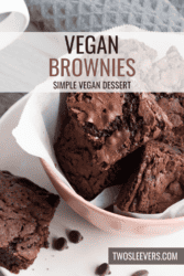 Vegan Brownies Pin with text overlay