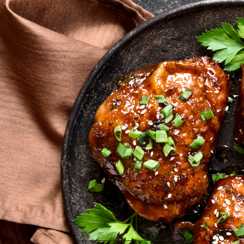 Honey Garlic Chicken Thighs | Glazed Chicken Thighs
