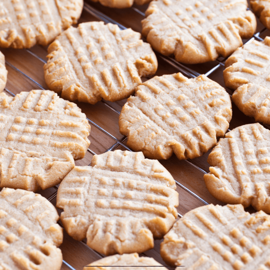 Close up image of Keto Peanut Butter Cookies