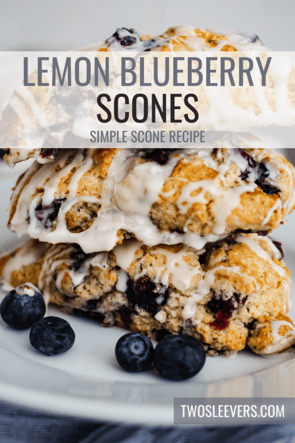 Lemon Blueberry Scones Pin with text overlay