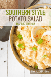 Southern Potato Salad Pin with text overlay