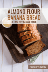 Almond Flour Banana Bread Pin with text overlay
