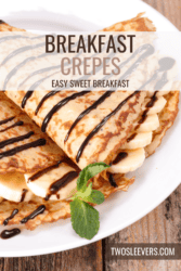 Breakfast Crepes Pin with text overlay