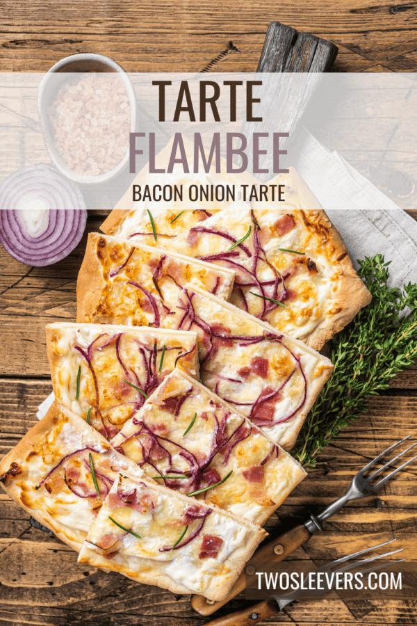 Tarte Flambee Pin with text overlay