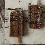 Overhead image of two Fudgesicles on a marble slab - 8