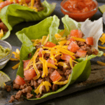 Ground Beef Lettuce Wraps with taco toppings - 15