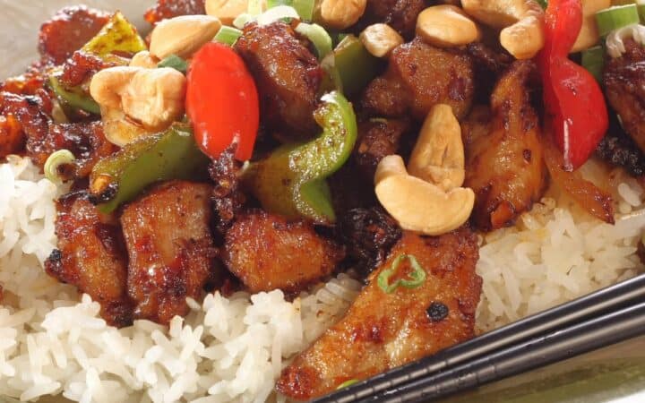 Kung Pao Chicken on a bed of rice