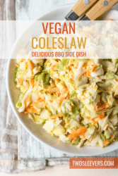 Vegan Coleslaw Pin with text overlay